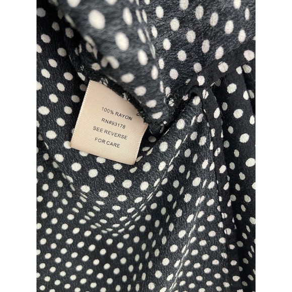 Philosophy Women's Blouse Black Polka Dot Long Sleeve Pull Over Size Medium - Picture 7 of 11